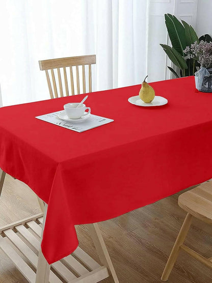 Lushomes Dining Table Cover 6 Seater, Classic Plain Dining Table Cover Cloth (Size 60 x 70”, 6 Seater Table Cloth) (Red) - HalfPe