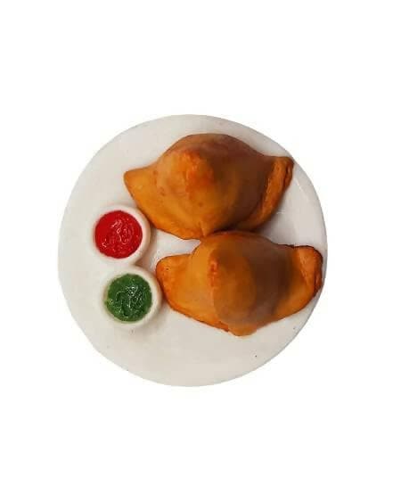 Samosa Miniature Food Fridge Magnet - HalfPe