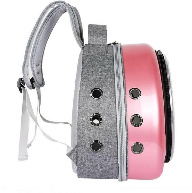 PetGains PGJC Transparent Fashionable Pet Carrier (Pink) - HalfPe