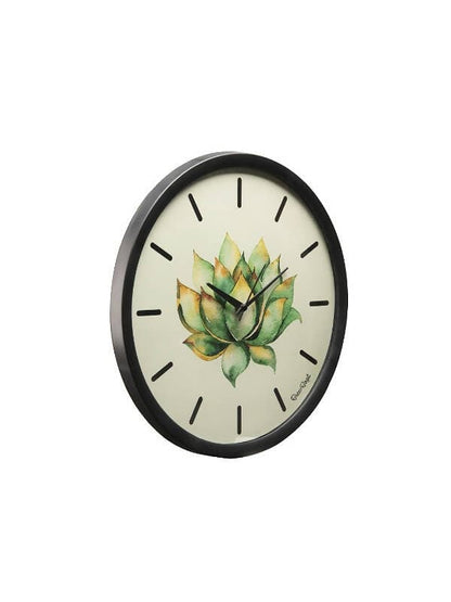 Green Cactus Analog Wall Clock - HalfPe