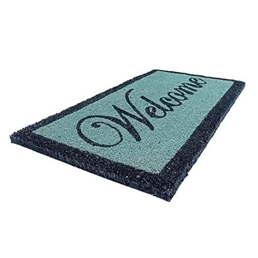 Rubber door mat with Welcome design (Multicolor) - HalfPe