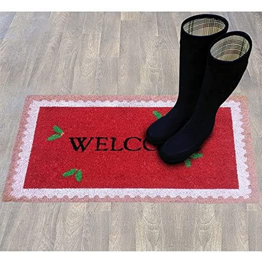 Welcome design rubber door mat(Multi Color) - HalfPe