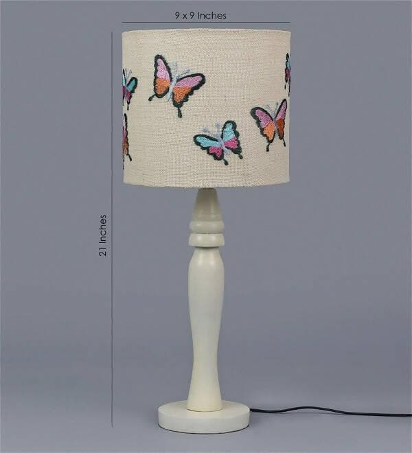 Butterfly On Jute Lamp - HalfPe