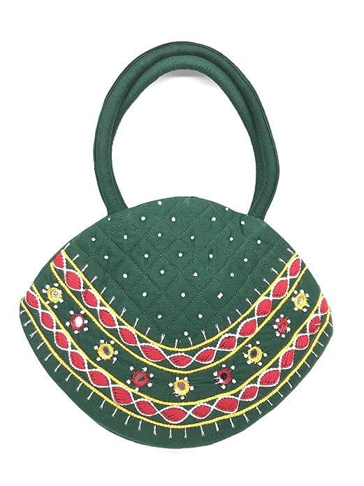 Women mini handle bag (green) - halfpeapp