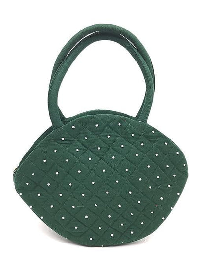 Women mini handle bag (green) - halfpeapp