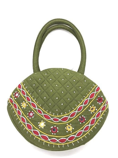 Women mini handle bag (olive green) - halfpeapp