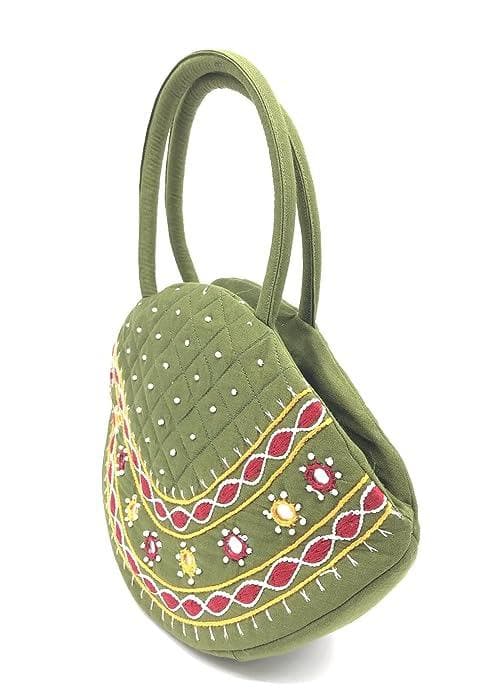 Women mini handle bag (olive green) - halfpeapp