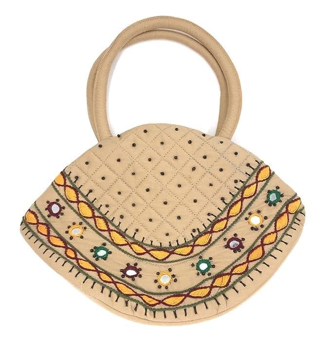 Women mini handle bags (beige) - halfpeapp