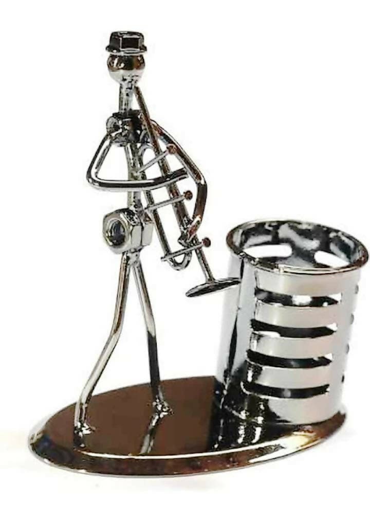 Flute Artist Metal Pen Stand - HalfPe