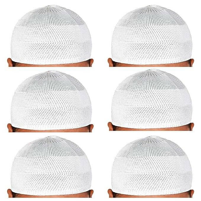 santarms Islamic Prayer Kufi Muslim Cap for Men (6 Cap) - HalfPe