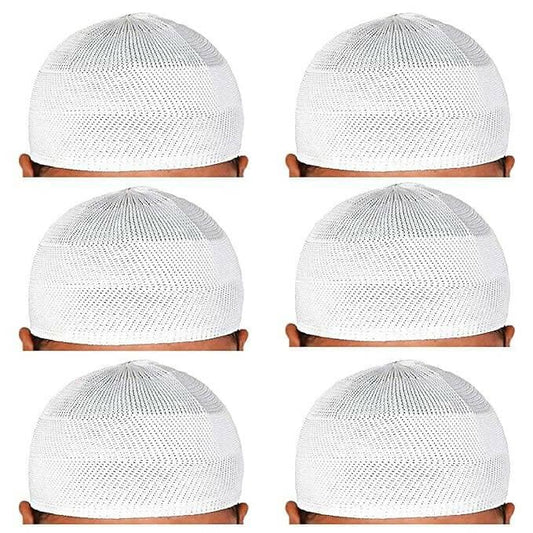 santarms Islamic Prayer Kufi Muslim Cap for Men (6 Cap) - HalfPe