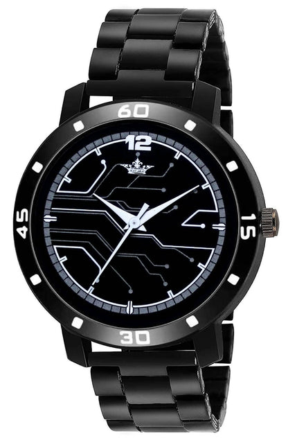 LOREM Black Professional Look Analog Watch For Men LR113 – HalfPe
