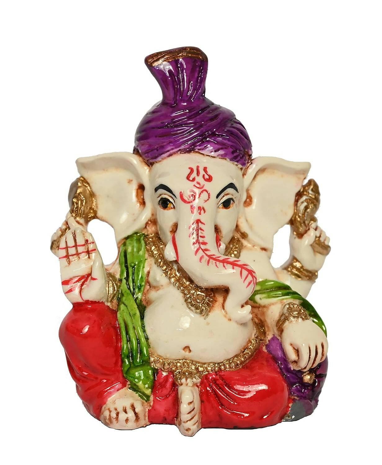 KariGhar Feta Ganesh, Ganpati Bappa Idol for Home, Living Room - HalfPe