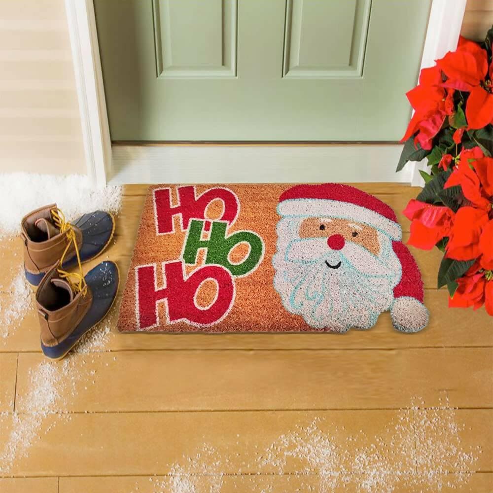 Mats Avenue Christmas Coir Doormat with Non-Slip PVC Backing for Outdoor - HalfPe