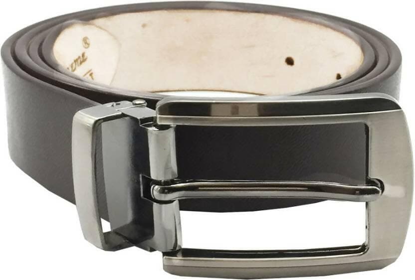 Men Casual Brown Genuine Leather Belt (Size: 36) - HalfPe