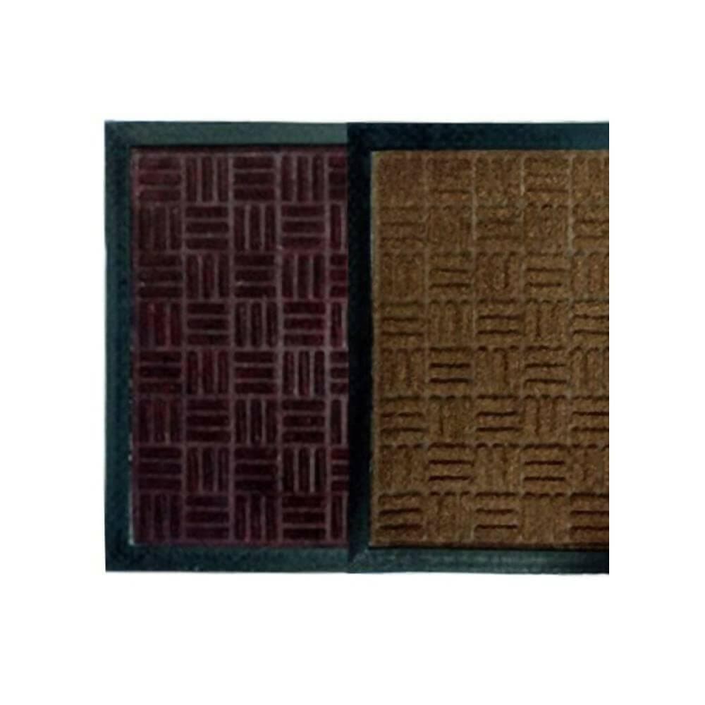 Mats Avenue Polypropylene Rubber Backed Geometric Pattern Door Mat Brown Color 40x60 CM Set of 2 - HalfPe