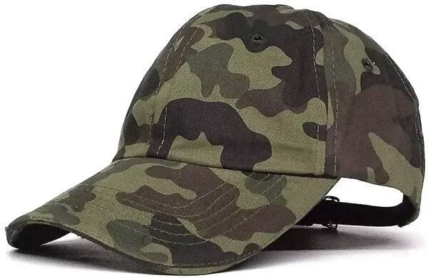 Plain Army Stylish Adjustable Caps (Military green, unisex) - HalfPe