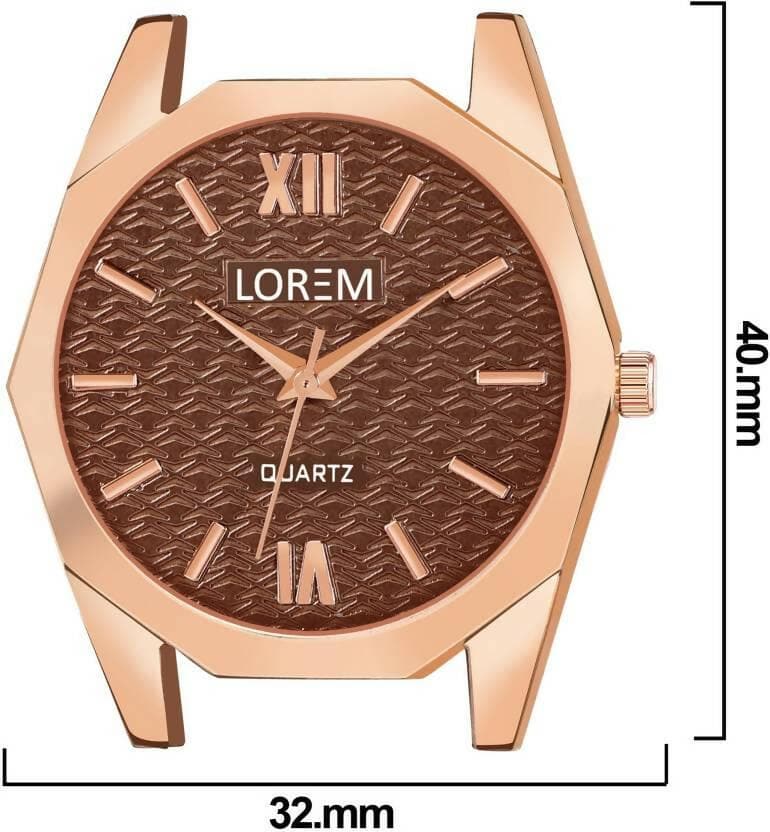 LOREM Brown 3d embossed Dial Analog Watch For Women LR330 - HalfPe