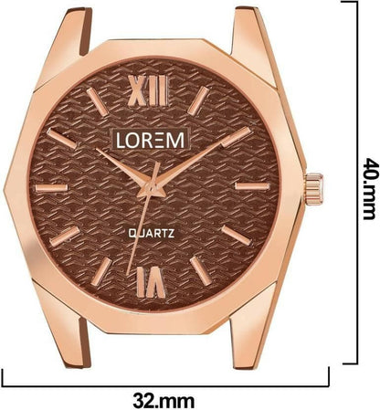 LOREM Brown 3d embossed Dial Analog Watch For Women LR330 - HalfPe