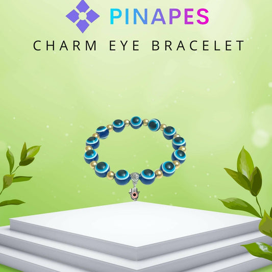 Pinapes Stylish Evil Eye Bracelet (Dark blue, pack of 2) - HalfPe