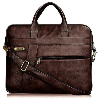 LOREM Faux Leather Messenger Bag For Men & Women (10 L) (Brown) - HalfPe