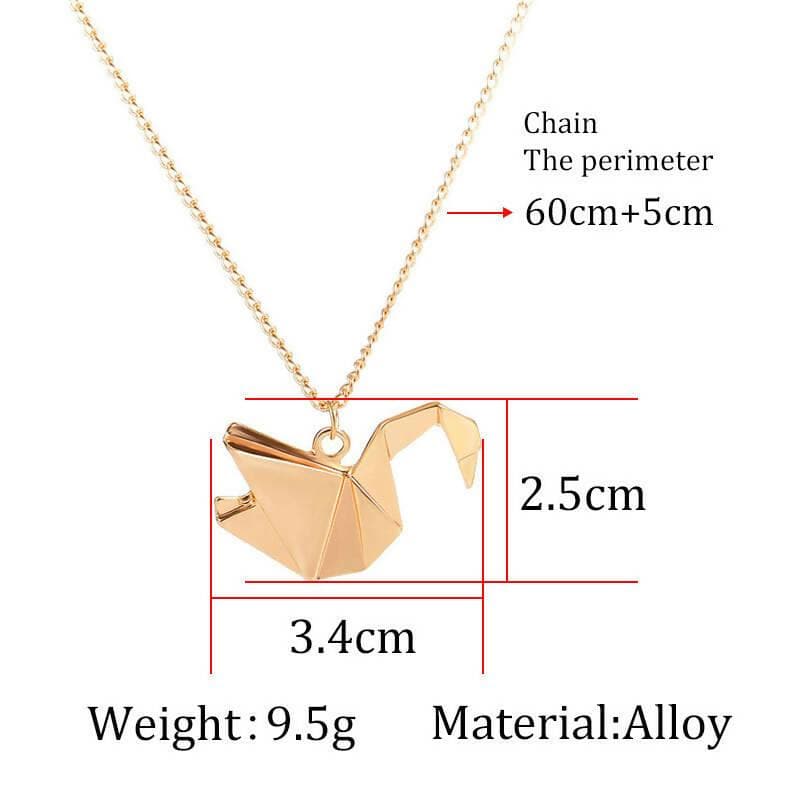 Pinapes Origami Pendant Necklace – Gold Colour| Birthday Gifts for Girls & Women, Fancy Jewellery - HalfPe