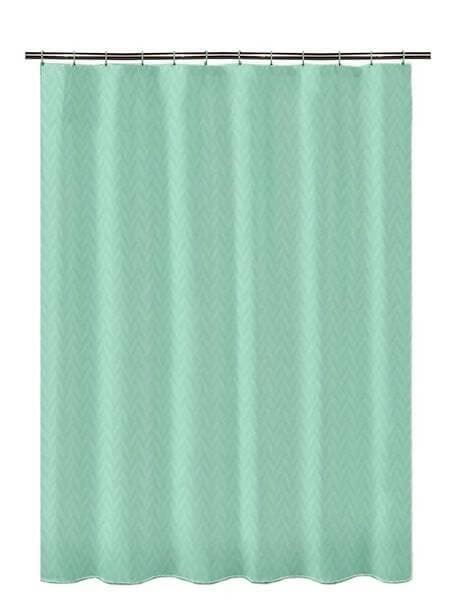 LUSHOMES Chevron Print Fabric Shower Curtain - HalfPe