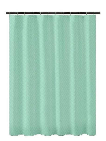 LUSHOMES Chevron Print Fabric Shower Curtain - HalfPe