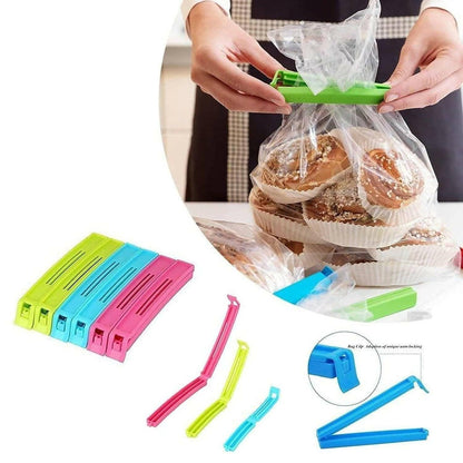 Pastic Food Snack Bag Sealer Clip (Multicolour, 18 Piece) - HalfPe