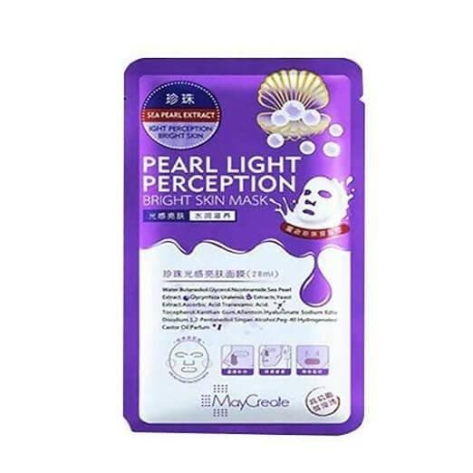 SENECIO Presents Pearl Light Perception Bright Skin Moisture Nourish UNISEX FACIAL MASK (white) - HalfPe