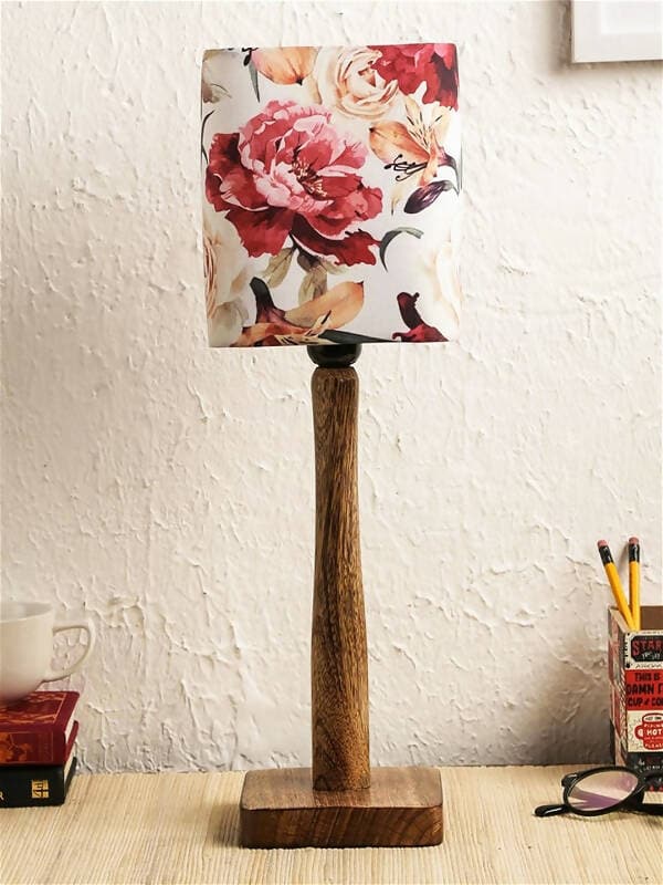 FLORAL ROSE WOODEN LAMP - HalfPe