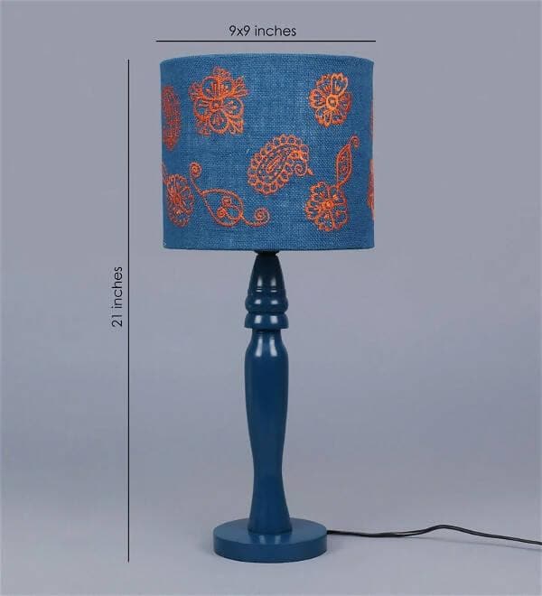 Ambi Motif On Jute Lamp - HalfPe