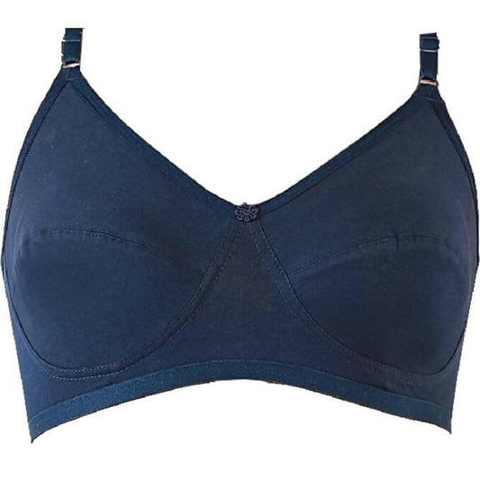 Non Padded Side Support Bra (navy) - HalfPe