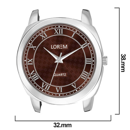 LOREM Brown Cubic Designer Printed Dial Analog Watch For Women LR338 - HalfPe