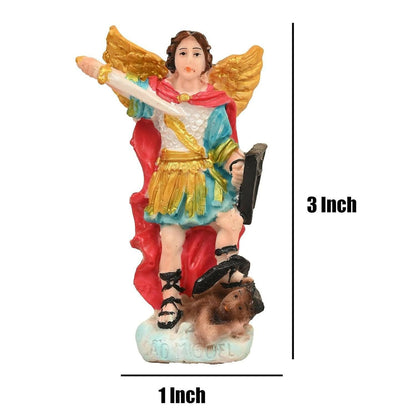 KariGhar Resin St Michael Statue The Archangel Idol (Pack of 3) - HalfPe