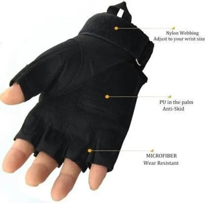 Half Finger Tactical Gloves Military Army Shooting Hunting - HalfPe