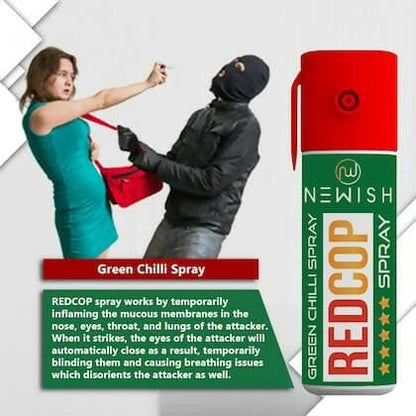 Newish Metal Powerful Pepper Spray Self Defence for Women Shots 50 (Brown, 2) - HalfPe