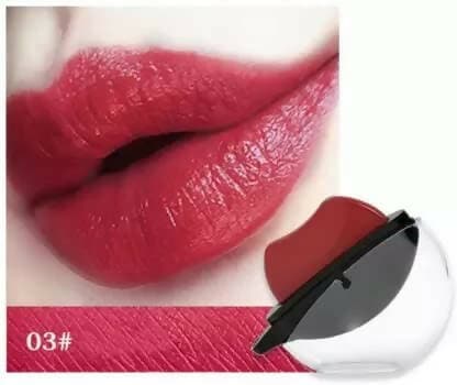 SENECIO Kiss Lip Shape Design Matte Moisturizing 24 Hours Long Lasting Waterproof Lazy Kiss Lipstick (BERRY) - HalfPe