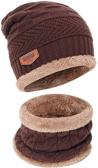 woolen cap 2 and neck scarf Cap (Pack of 4) - HalfPe