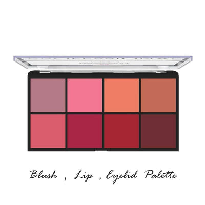Love Earth Blush, Lips, Eyelid Palette with Richness of Jojoba Oil And Vitamin-E for Blush, Lips, Eyelids - HalfPe