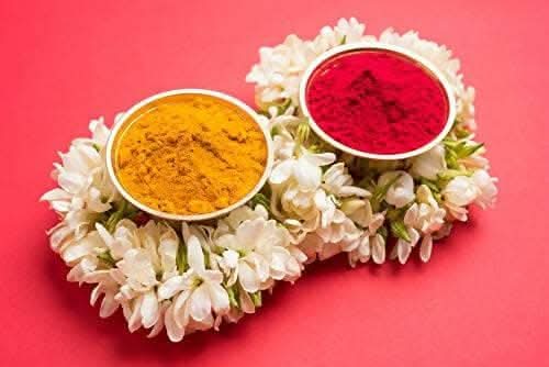 MANTOUSS Pink Satin Pongal/Makar Sankranti Chocolate Gift Pack+haldi kumkum - HalfPe