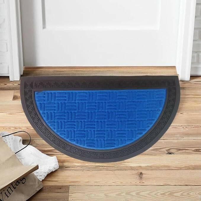 Mats Avenue® Swift Dry Polypropylene Half Moon Mat (cobalt color) - HalfPe