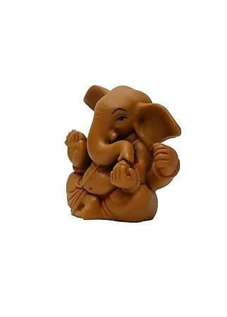 KariGhar Polyresin Ganesh Ganesha Ganpati Bappa Idol Perfect for Drawing Room | Bedroom | Puja Ghar | Gifting & Decoration (D0002) - HalfPe