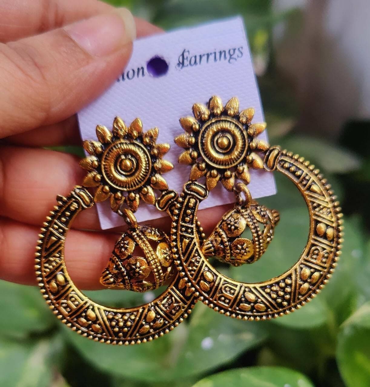 Pinapes Handcrafted wheel model Jhumka Earrings for a Stunning Look (Set Of 2) - HalfPe