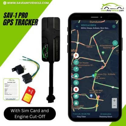 SAVE ANY VEHICLE SAV-1 Pro GPS Device (Black) - HalfPe