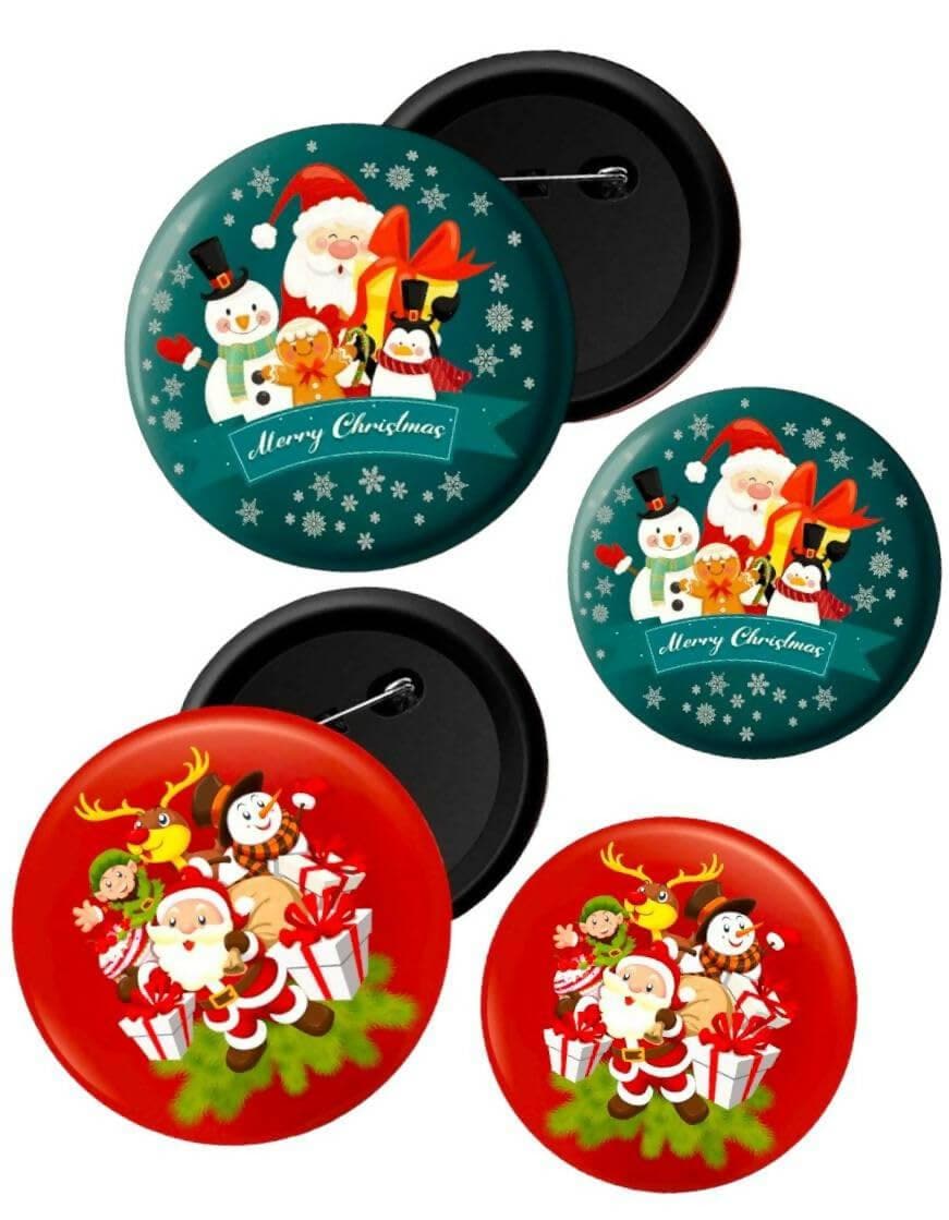 Le Delite christmas return gifts - Brooch Pin Badge accesories (Pack of 10 Pcs) - HalfPe