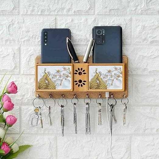 Webelkart Designer Peacock Key Holder - HalfPe