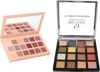 Bingeable High Pigmentation 18 Colors Nude Edition Eye Shadow Palette with Es-17 (2) HNH 16 Multi Colors Professional Eye Shadow Palette (Multicolor) - HalfPe