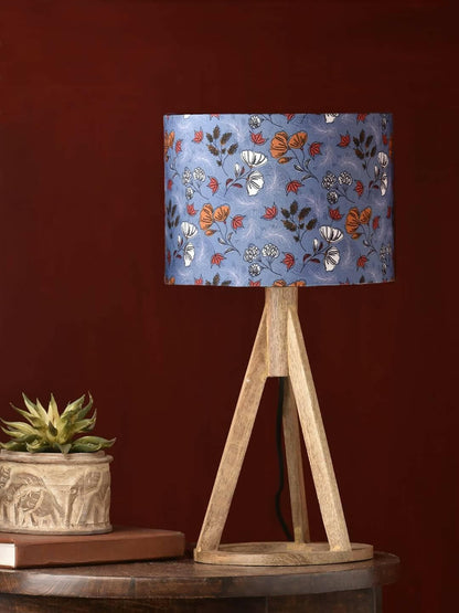 Blue Garden Trio Wooden Lamp - HalfPe