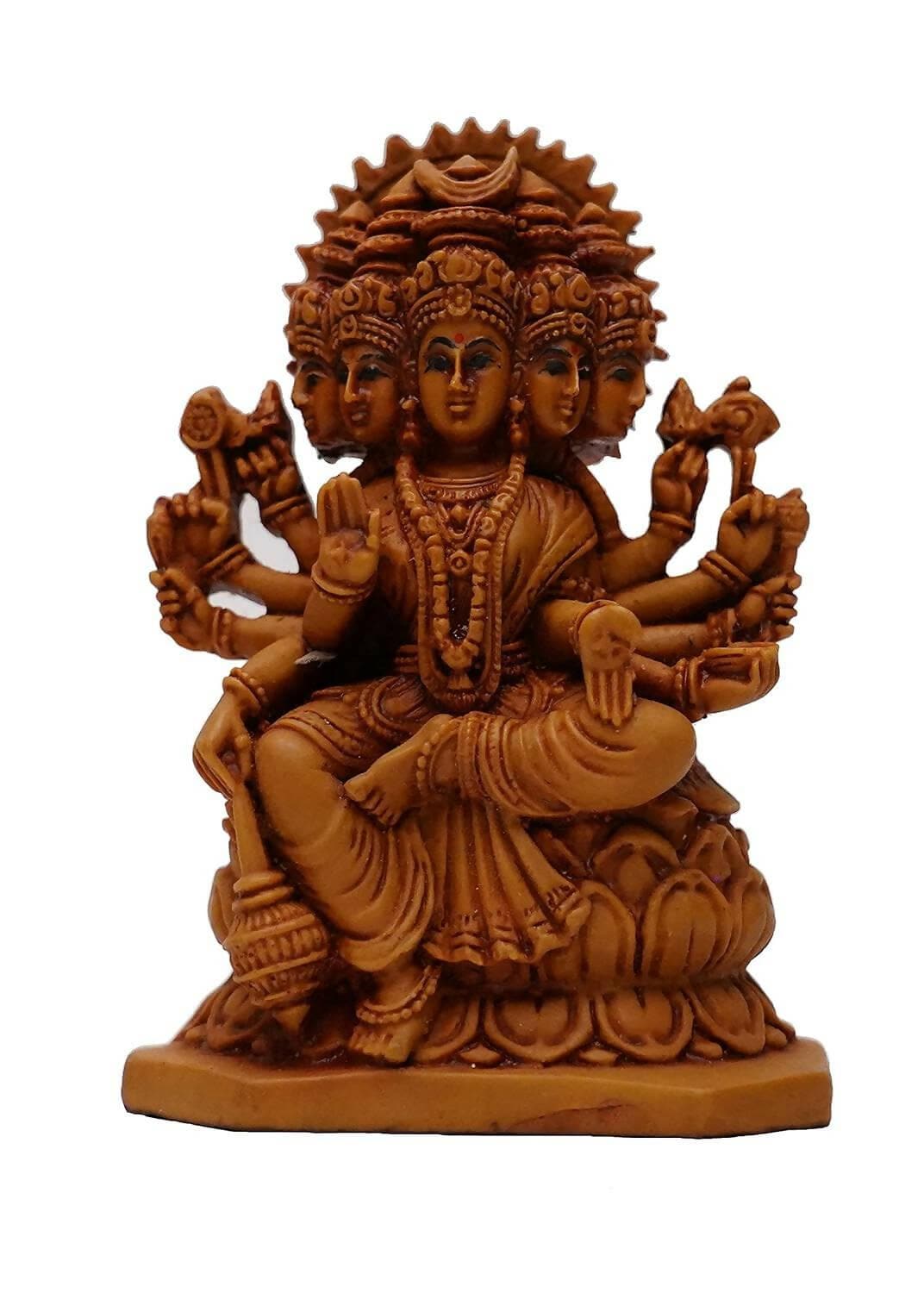 KariGhar Gayatri Devi Idol for Home Puja Room Decoration (Brown) - HalfPe